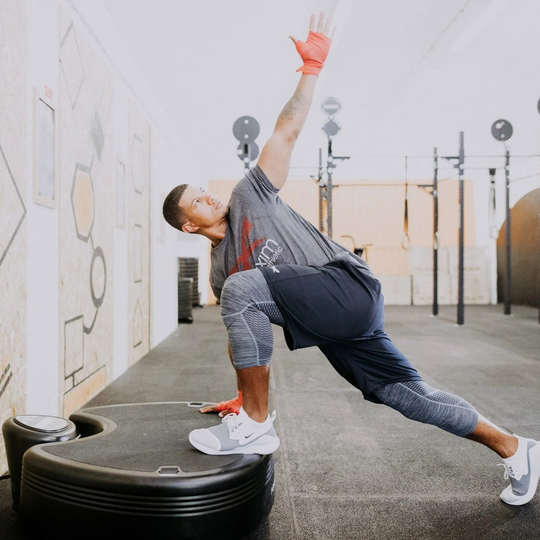 Person using a Power Plate pro5HP in studio