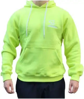 Spinning® Neon Yellow Hoodie | Unisex Embroidered Logo Hoody
