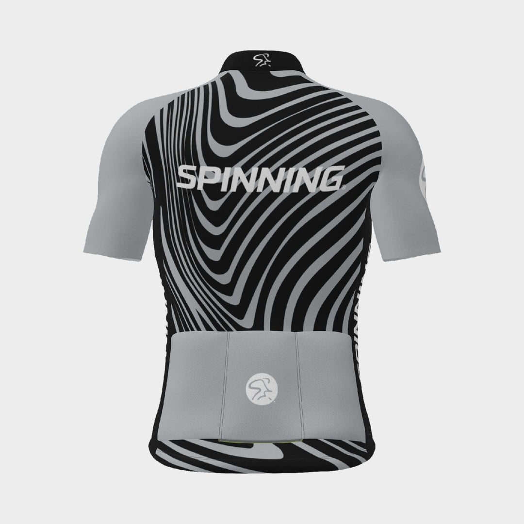 Spinning® Silver Stripes Unisex Short-Sleeve Jersey | Italian Performance Cycling Jersey