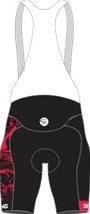 Spinning® Team Red Bib Cycling Shorts | Italian Padded Bib Shorts