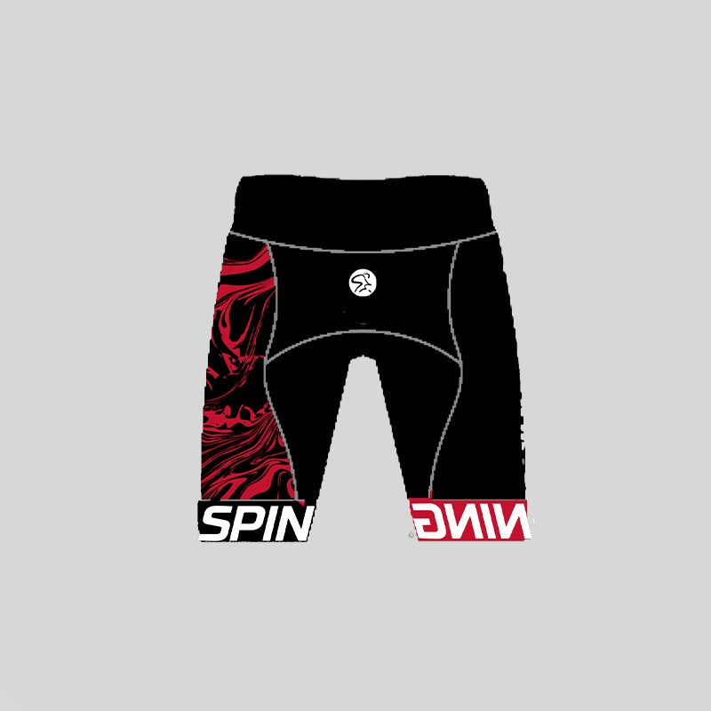 Spinning® Team Red Women's Cycling Shorts | Italian Padded Bike Shorts